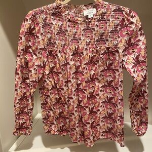 J. Crew Liberty Floral Pink Blouse